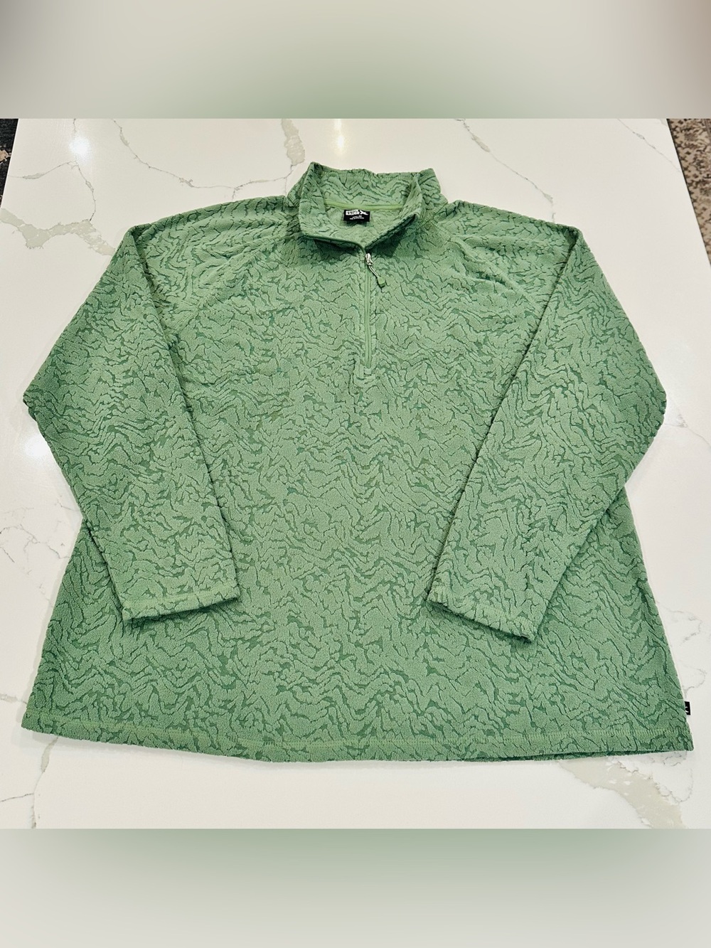 Eddie Bauer Women’s Quest Fleece 1/4 Zip Pullover 2X Sage Green Seapine Hiking